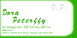 dora peterffy business card